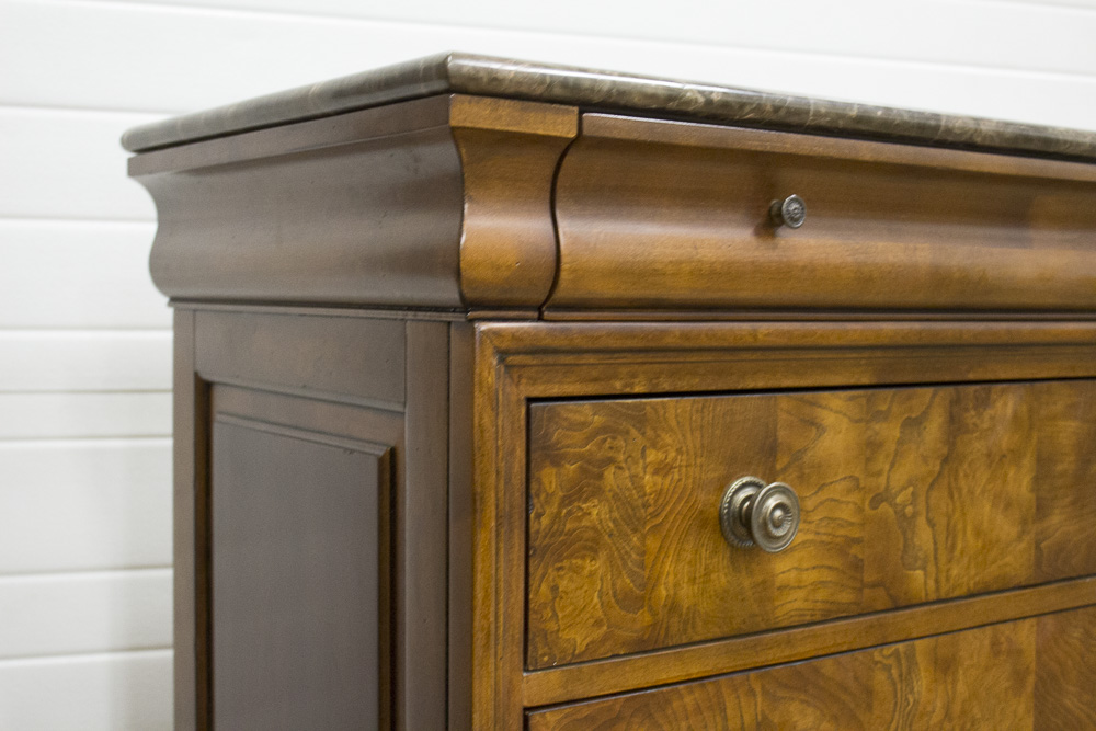 Ethan Allen Marble Topped Chest of Drawers EBTH