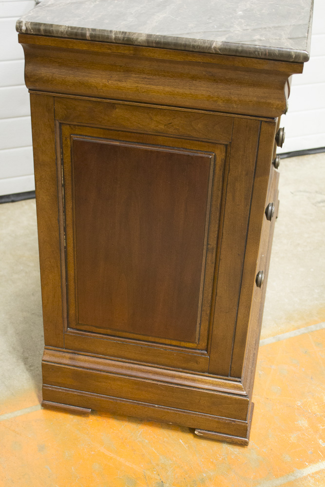 Ethan Allen Marble Topped Chest of Drawers EBTH