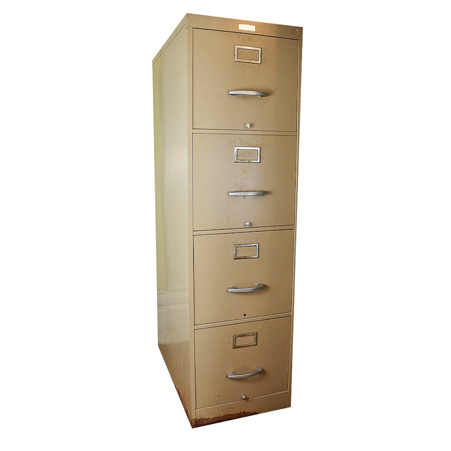 Late 20th To Early 21st Century Four Drawer File Cabinet By