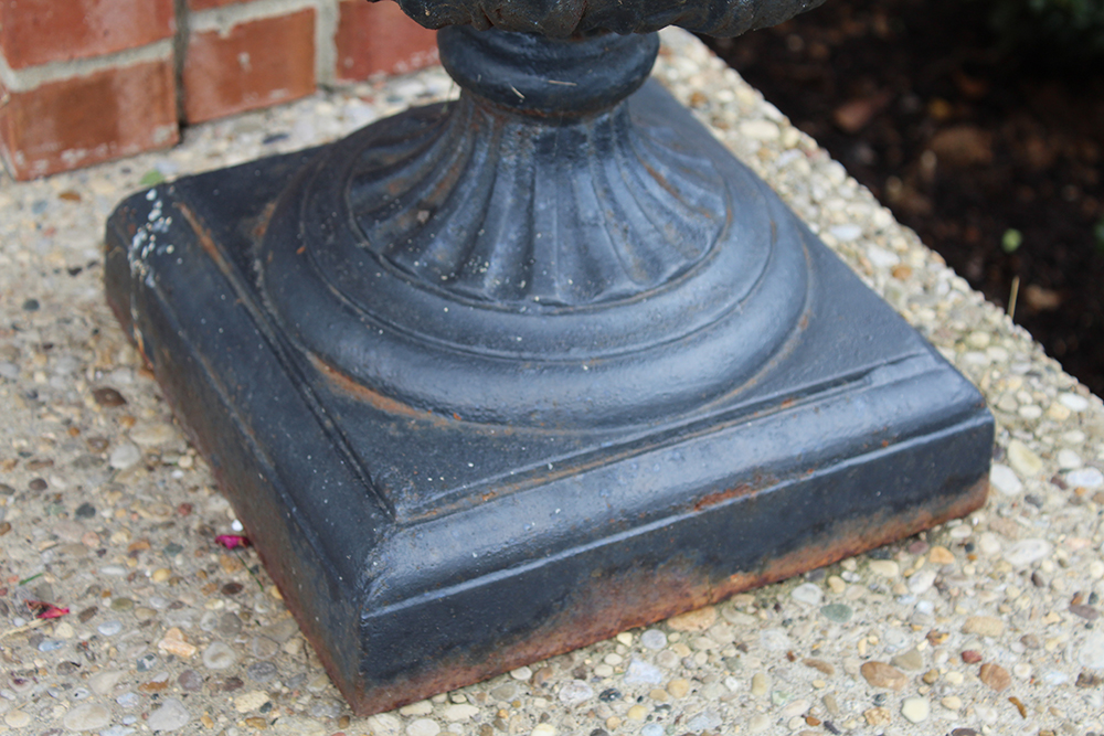 Black Painted Cast Iron Flower Pots EBTH