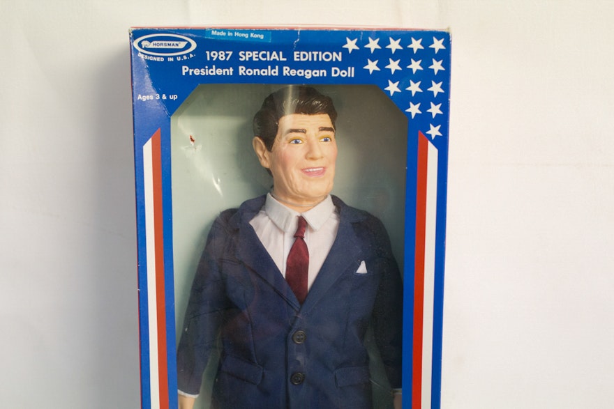1987 Special Edition President Ronald Reagan Doll in Box | EBTH