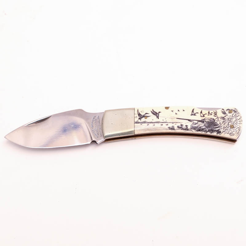 ParkerBrothers Scrimshaw Folding Knife EBTH