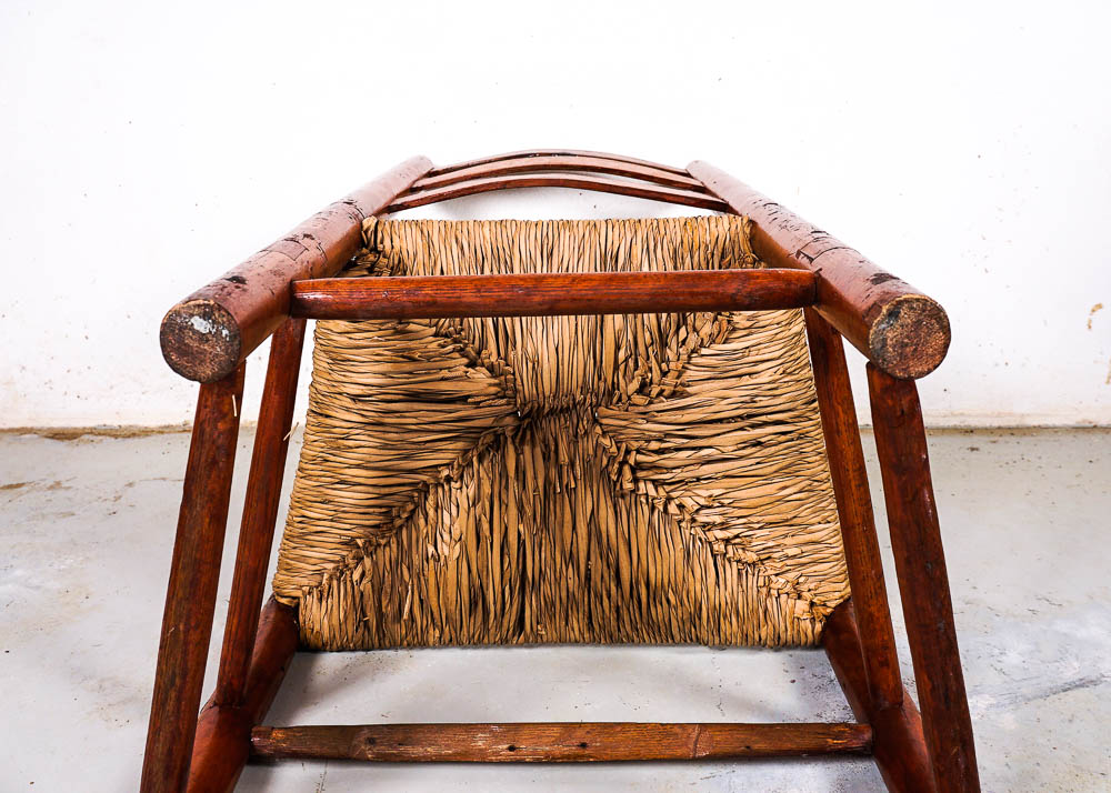 Ladder Back Rush Seat Side Chair EBTH