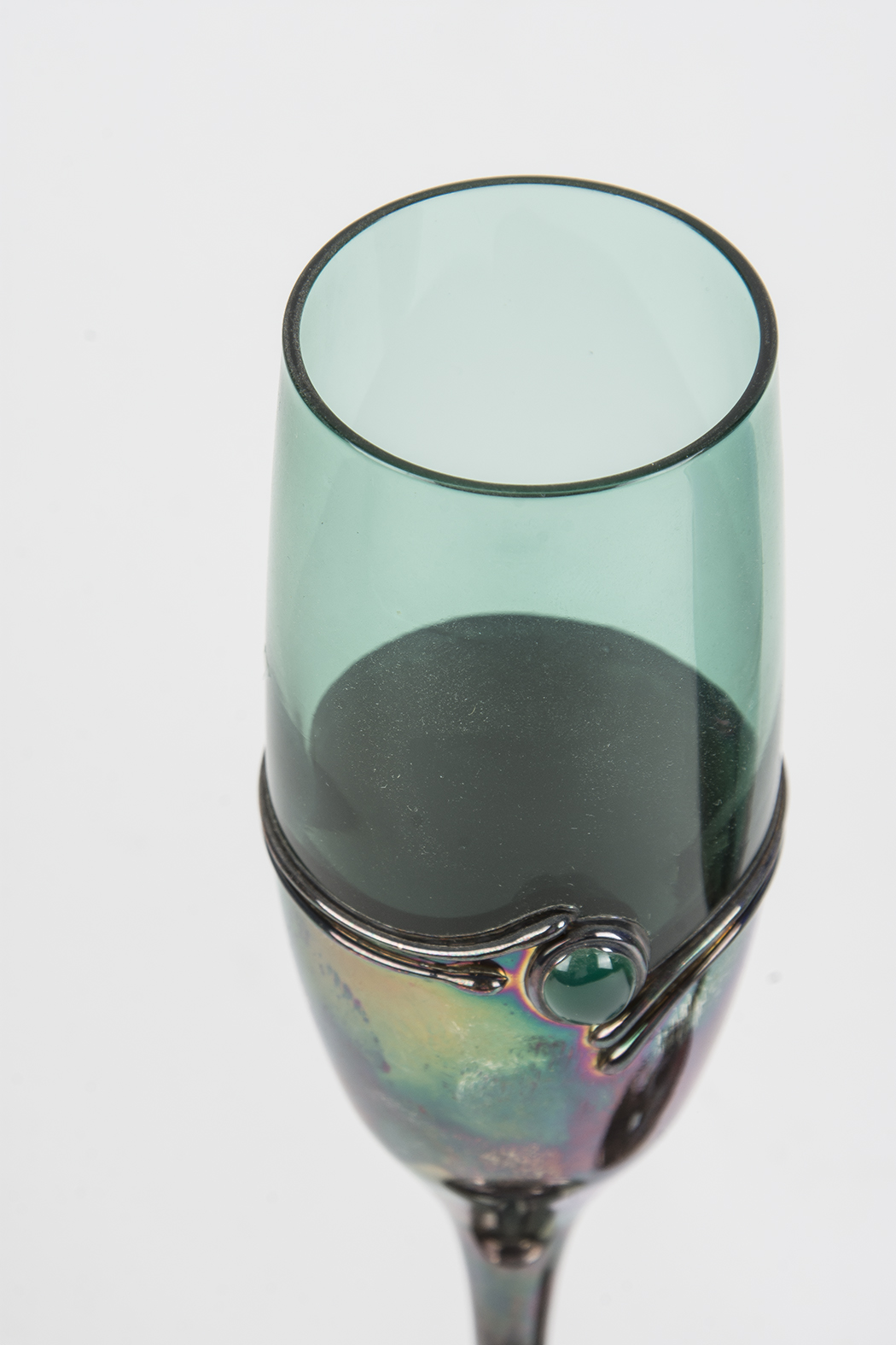 David Barak Israeli Blown Glass and Silver Artisanal Glassware EBTH