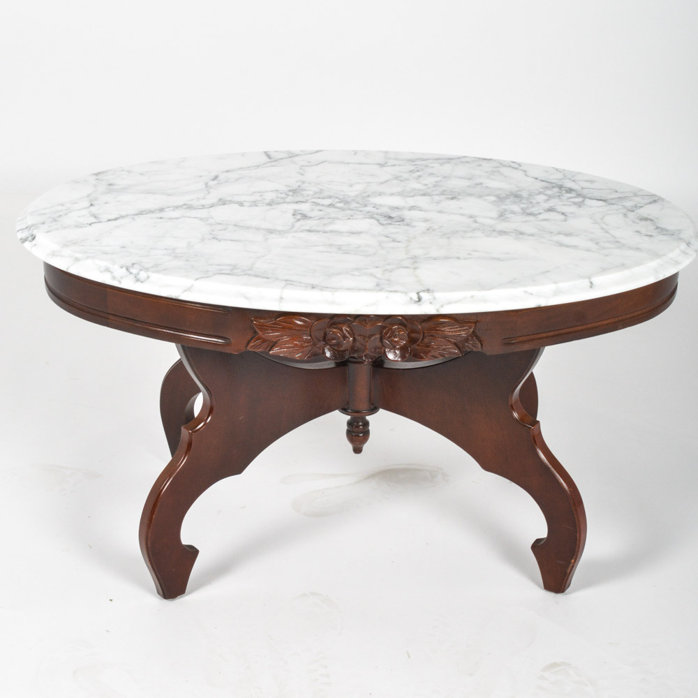 Italian Marble Top Coffee Table by Kimball Furniture | EBTH
