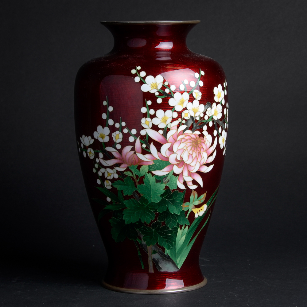 Antique Japanese Cloisonné Vase EBTH