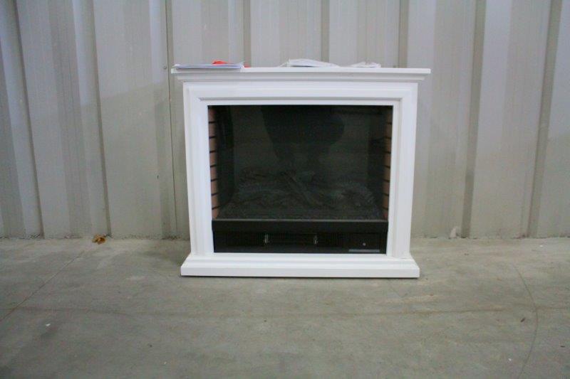 Hampton Bay "Derry Infrared Electric Fireplace" in White EBTH