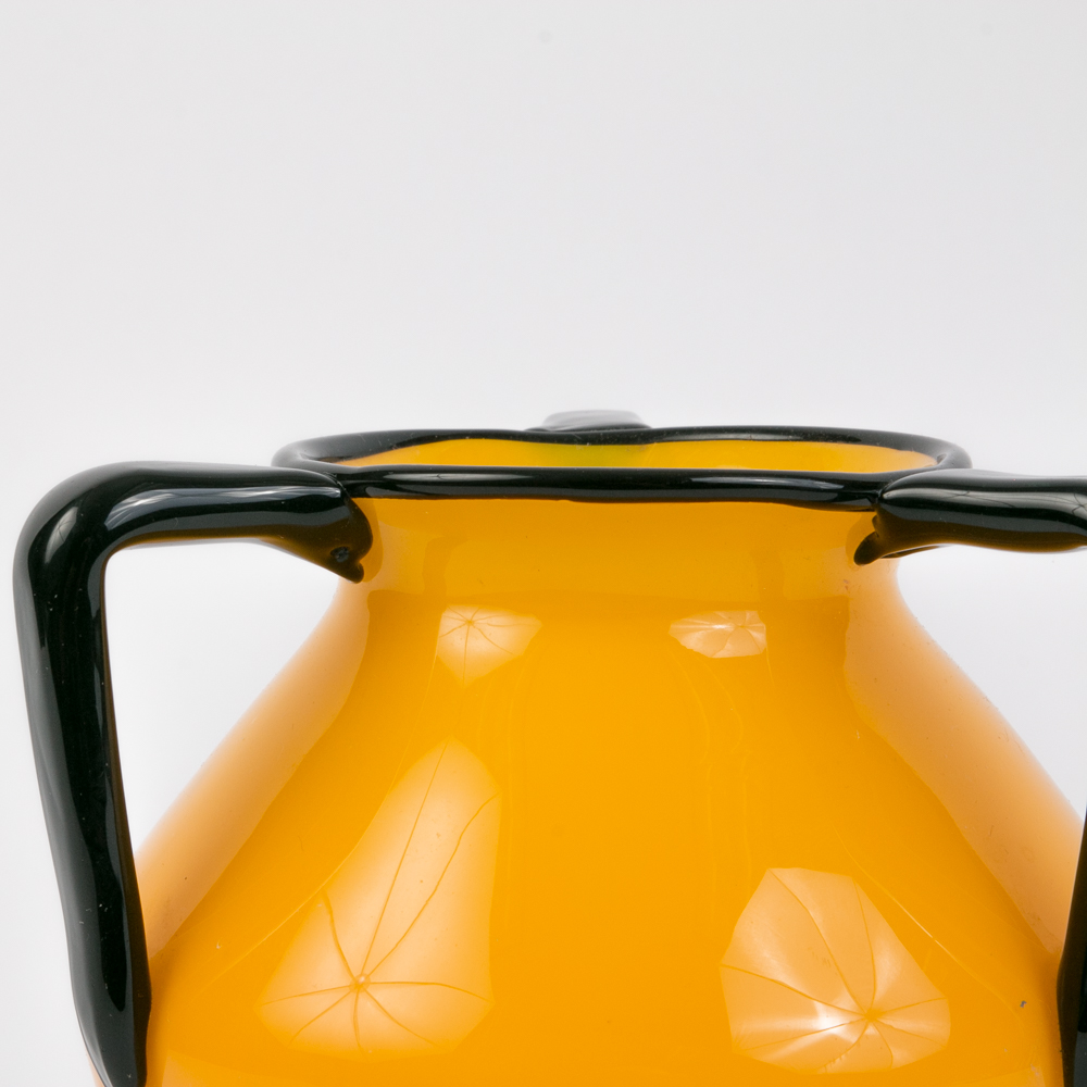 Yellow Art Deco Vase EBTH