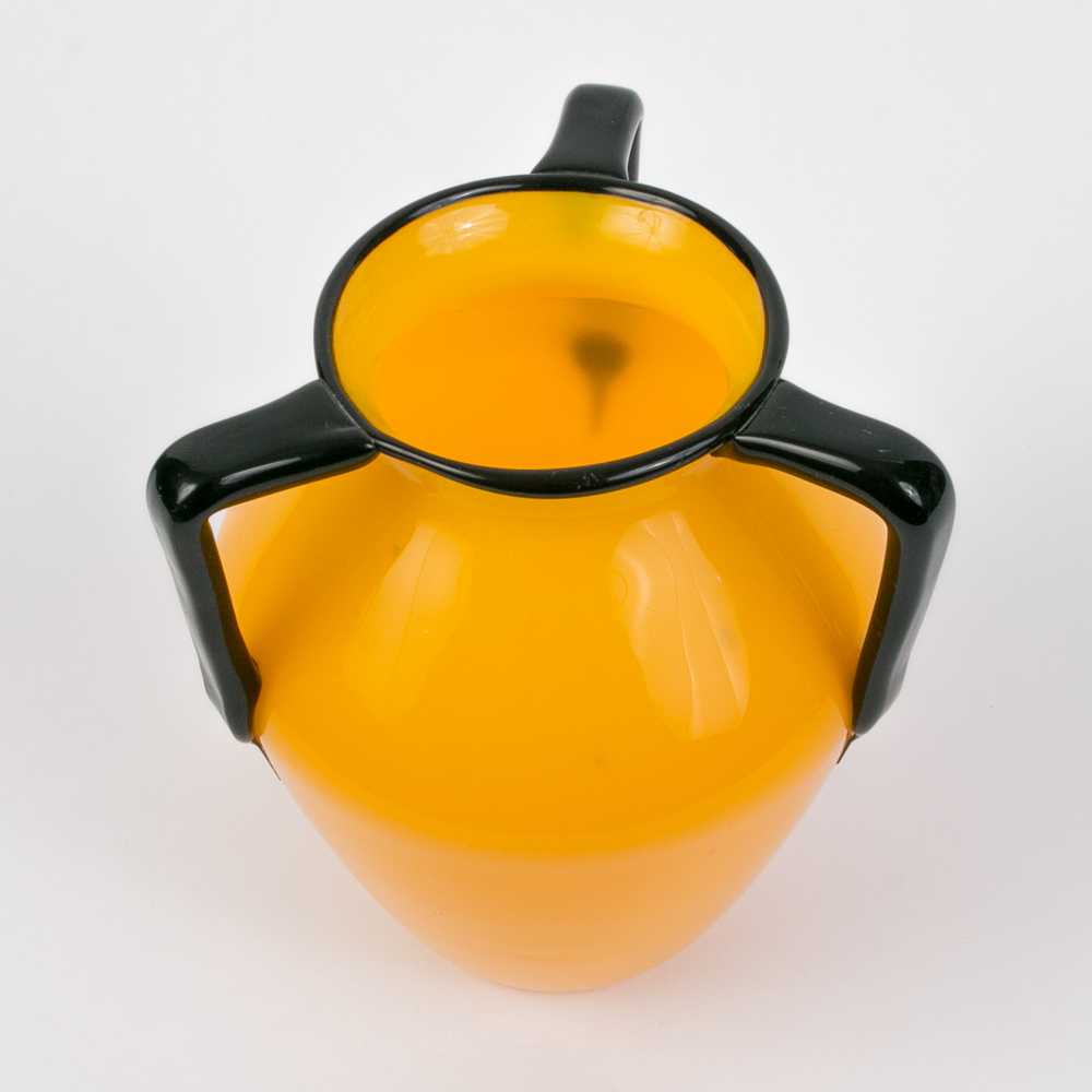 Yellow Art Deco Vase EBTH