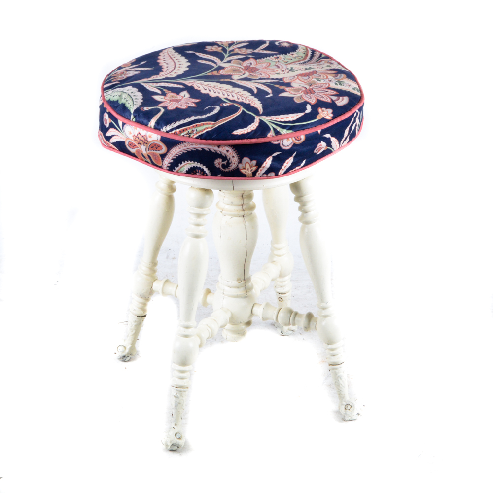 White Desk with Stool EBTH