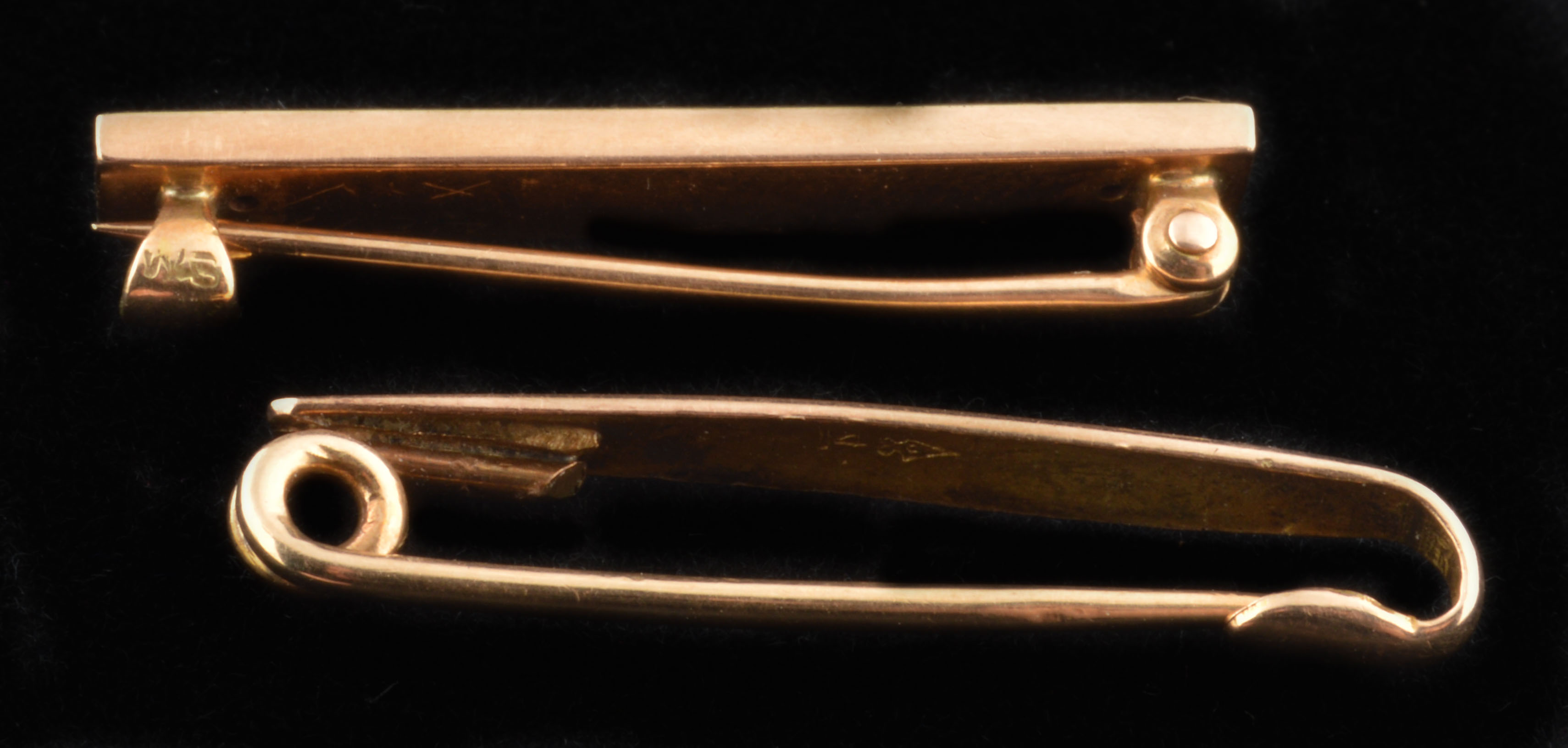 14K Yellow Gold Antique Bar Pins EBTH