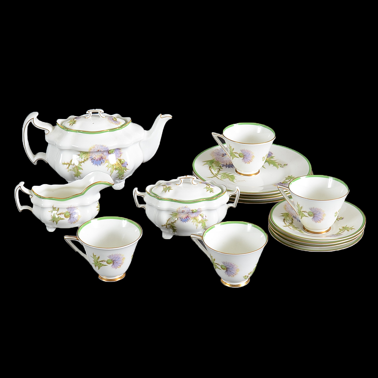 Royal Doulton "Glamis Thistle" Bone China Tea Service EBTH