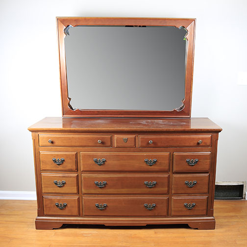 Monitor Furniture Co Dresser With Mirror Ebth