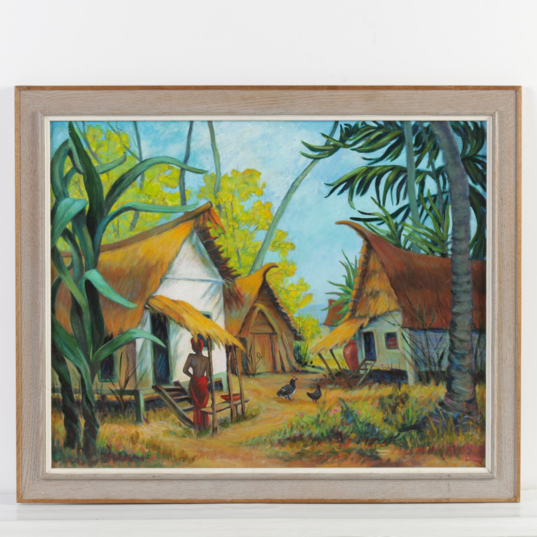 Genevieve Pierce Law Oil Painting On Canvas Village Near Bangkok Ebth