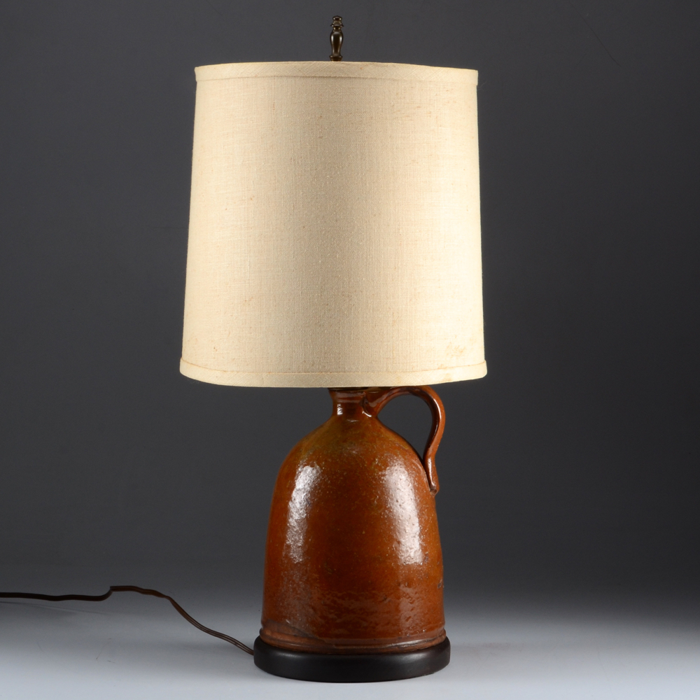 Alkaline Glazed Stoneware Jug Lamp EBTH