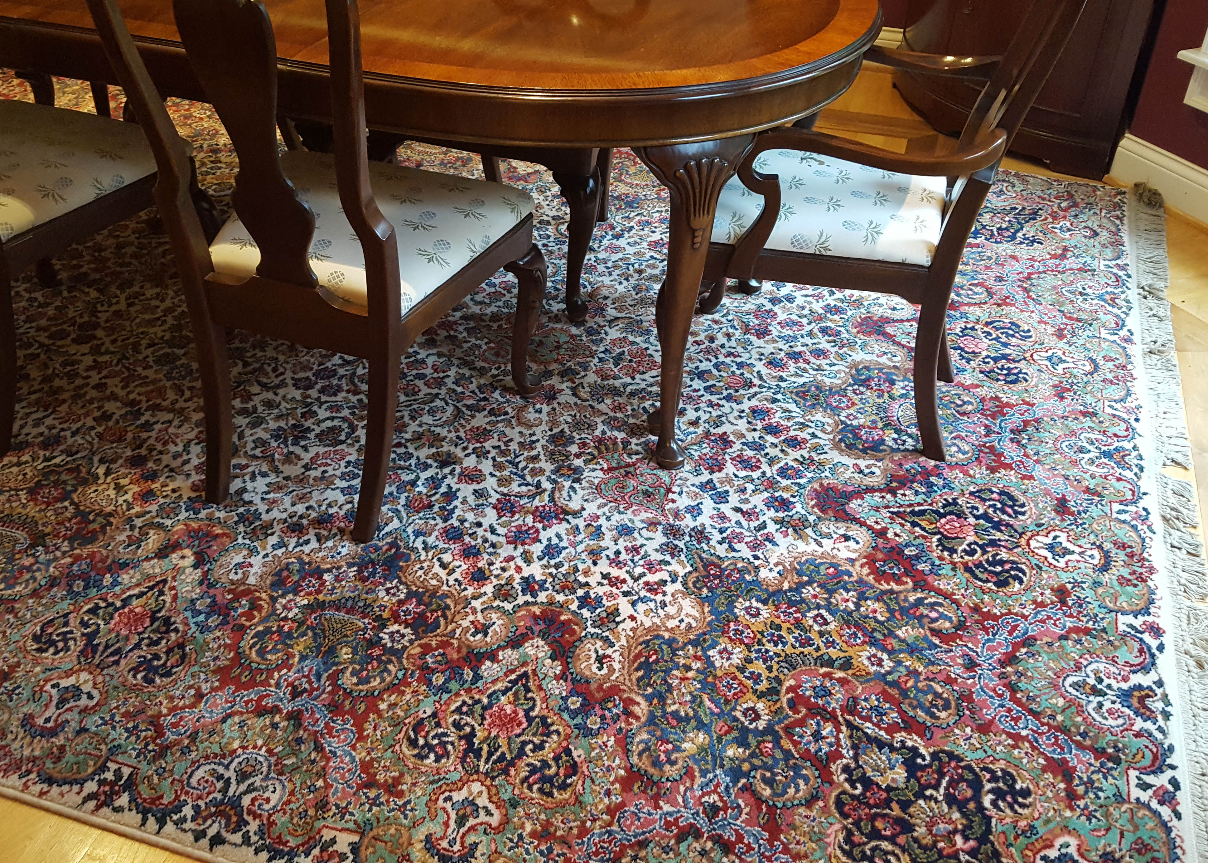 Karastan "Floral Kirman" Wool Area Rug EBTH