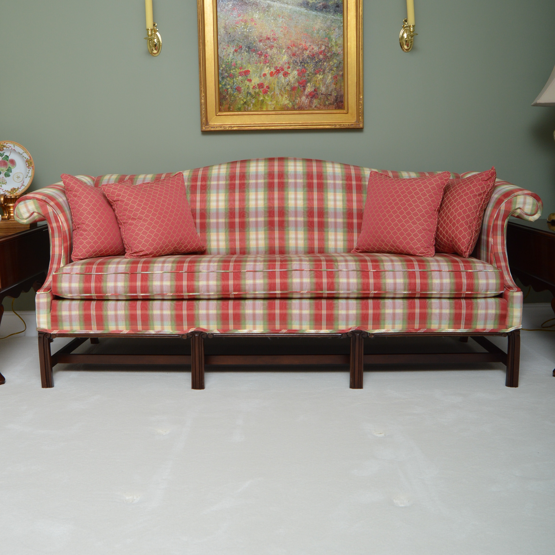 Chippendale Style Camelback Sofa By Pearson Ebth