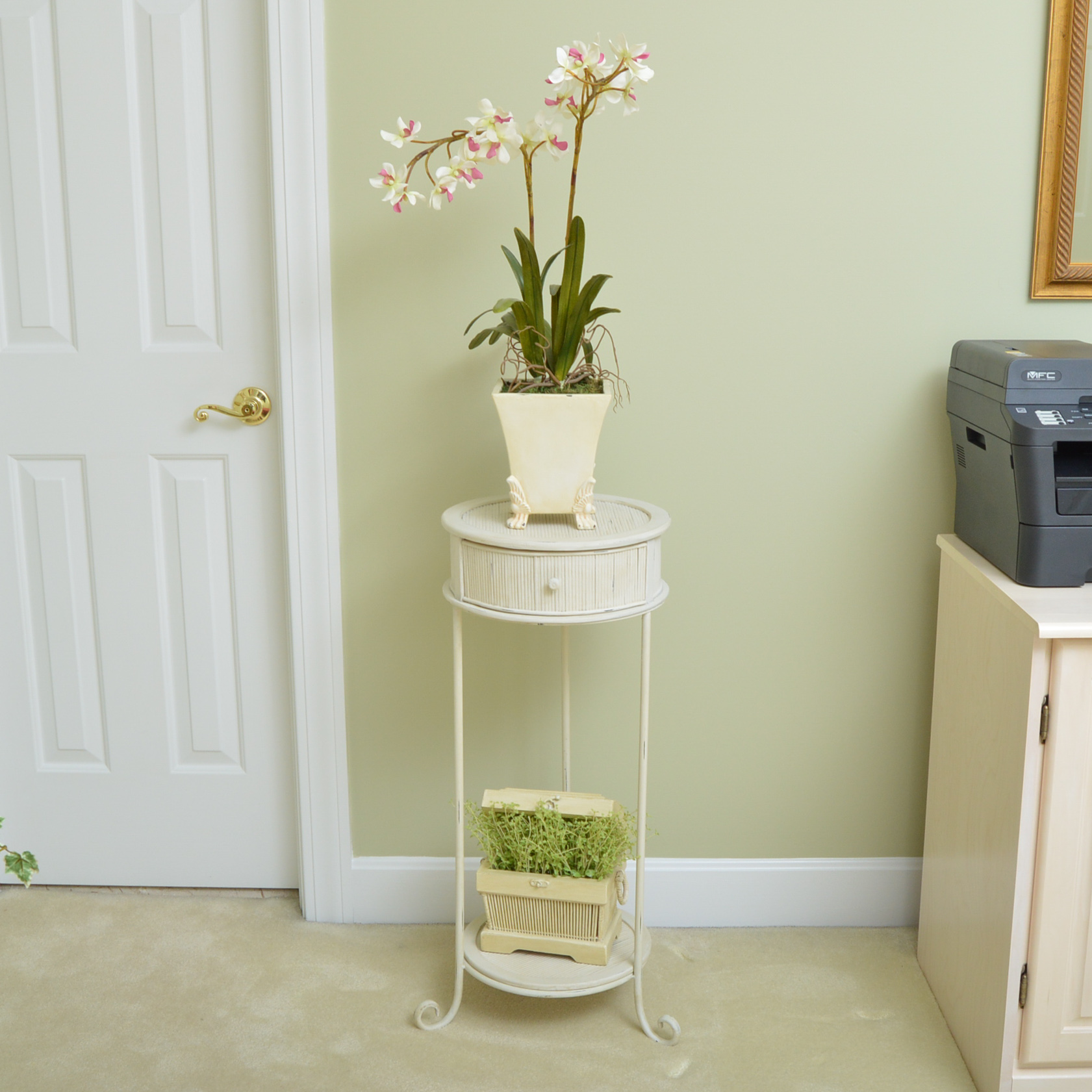Plant Stand with Faux Plants EBTH