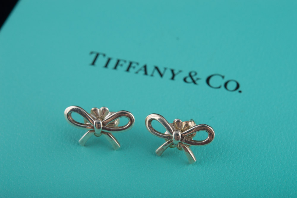Tiffany & Co. Sterling Silver Bow Earrings EBTH