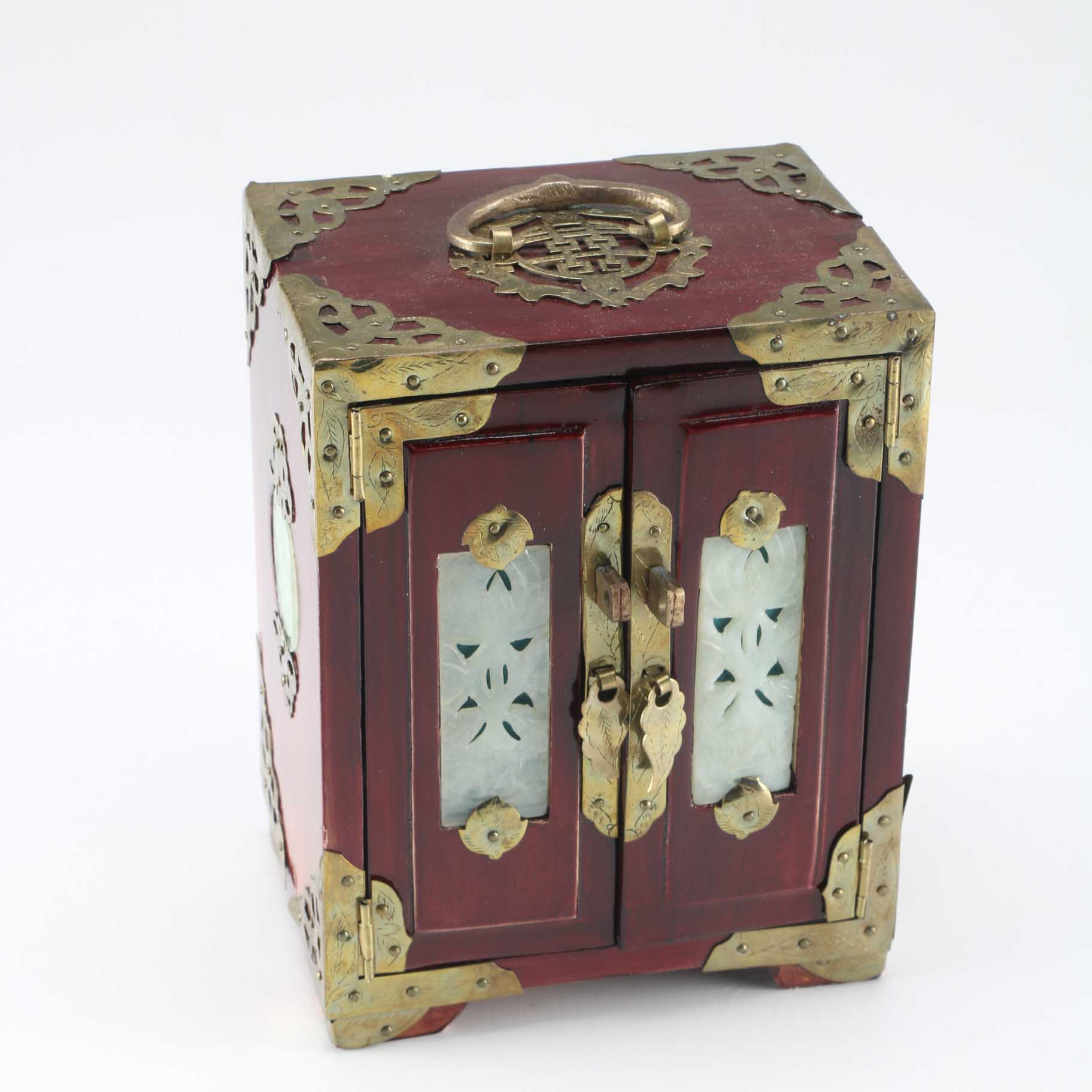 Chinese Wooden Jewelry Box EBTH