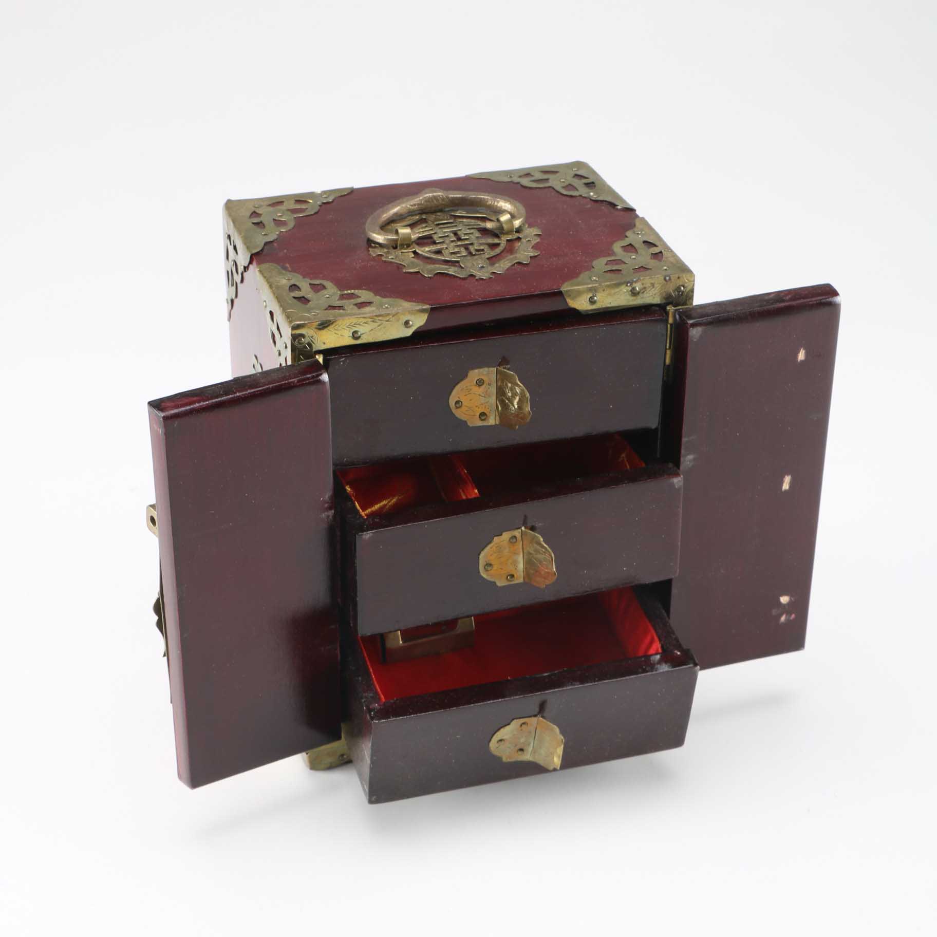 Chinese Wooden Jewelry Box EBTH
