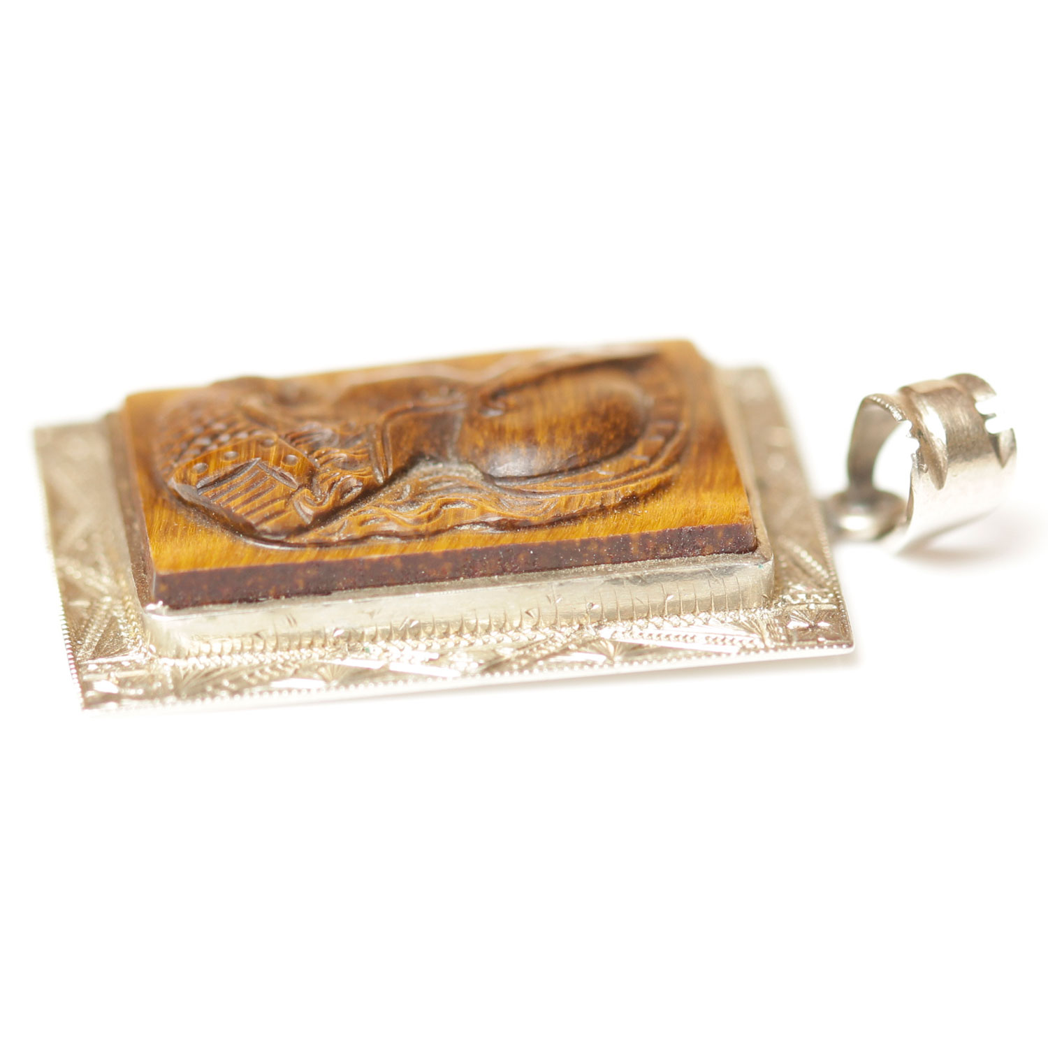 Tiger Intaglio Earrings main image 1