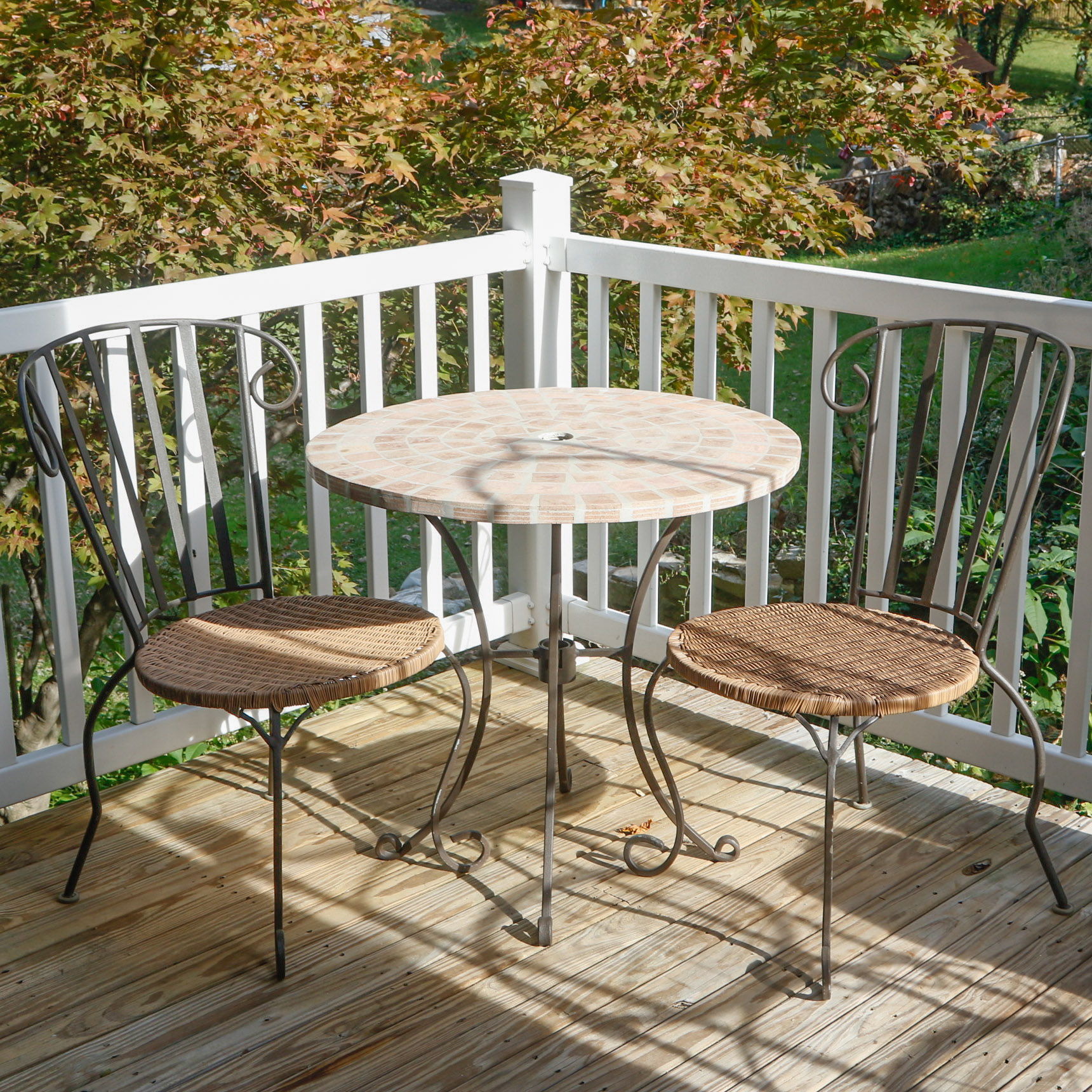 Outdoor Wrought Iron Bistro Set EBTH
