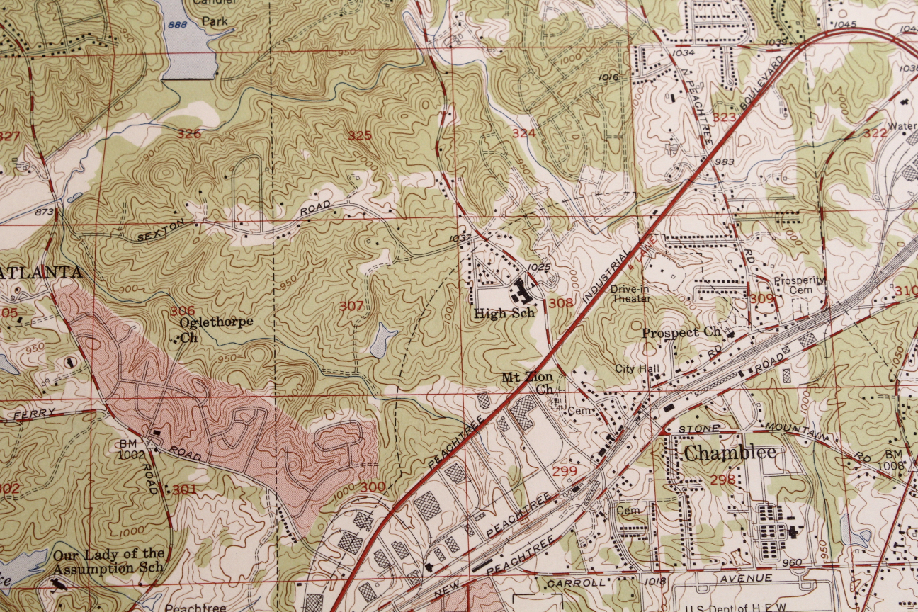 Collection of Vintage Geographical and Topographic Maps of Metro Atlanta  EBTH