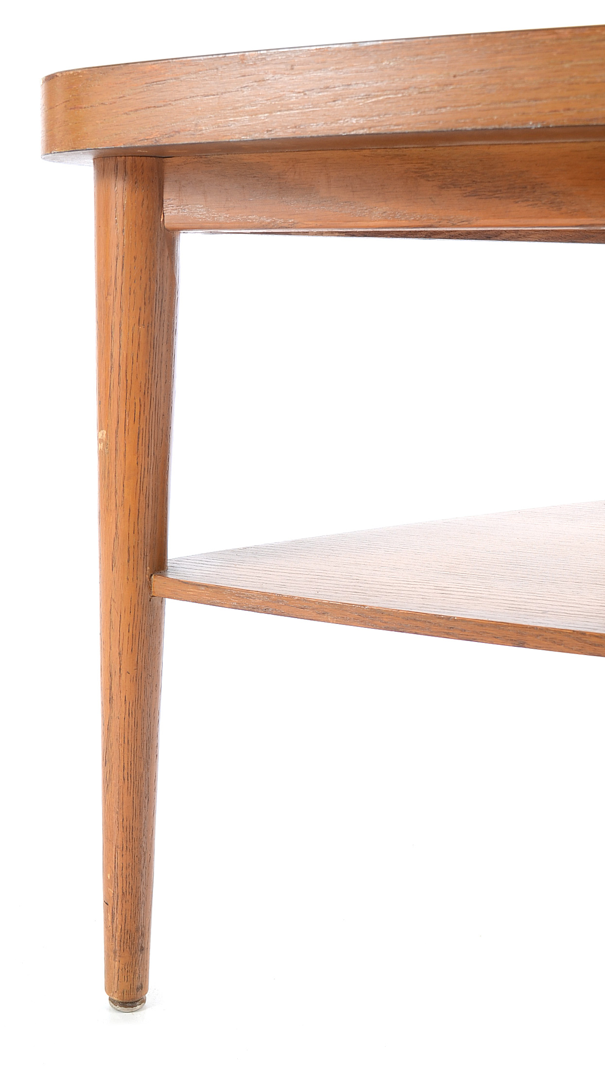 Mid Century Modern Style Blonde Oak Triangular End Table EBTH