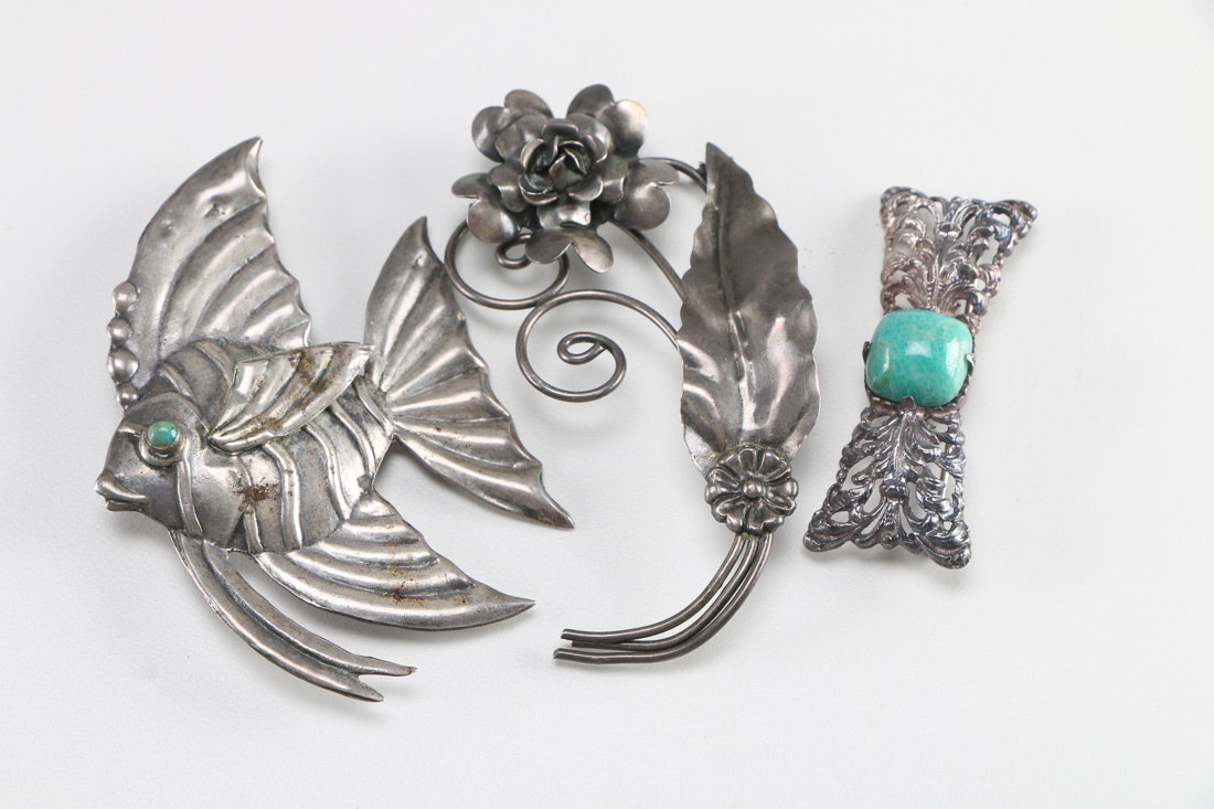 Sterling Silver Brooches Ebth Sterling Silver Brooches Ebth