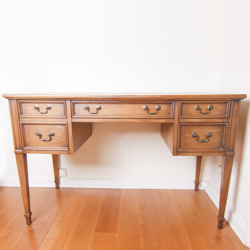 Sligh Lowry Leather Top Desk Ebth