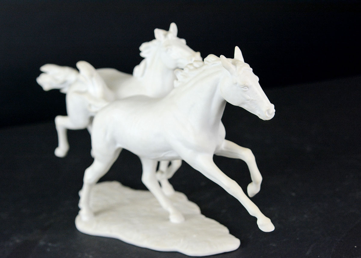 Kaiser Germany Bisque Porcelain Figurine "Two Horses" EBTH