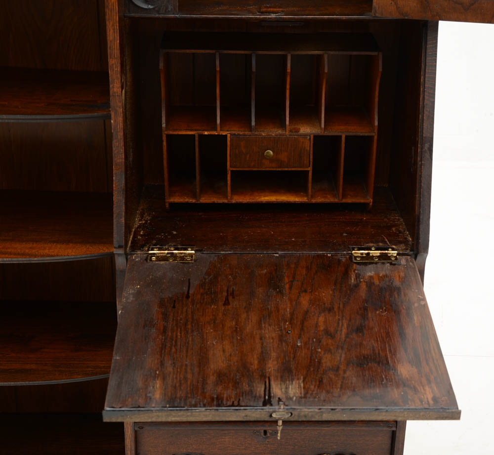 Late Victorian Secretary Bookcase EBTH