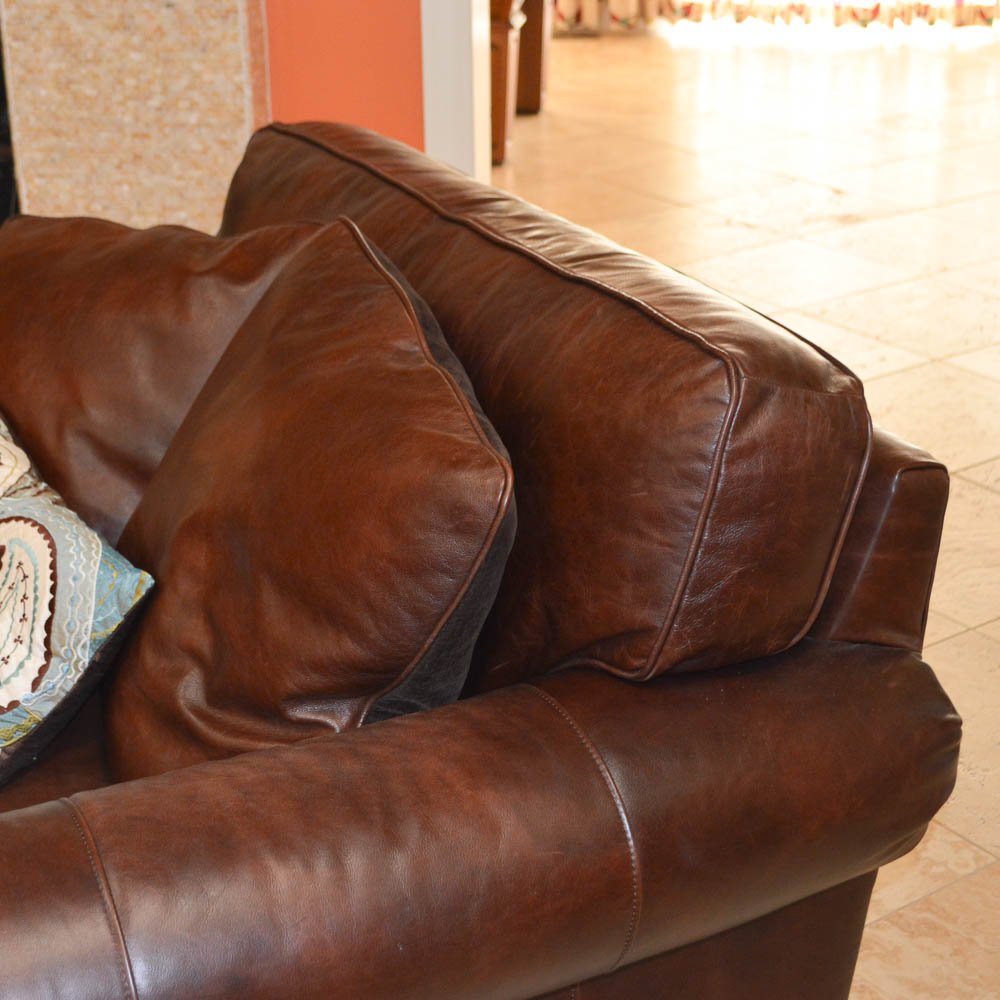 Leather Chair and Ottoman by Haverty's Furniture EBTH