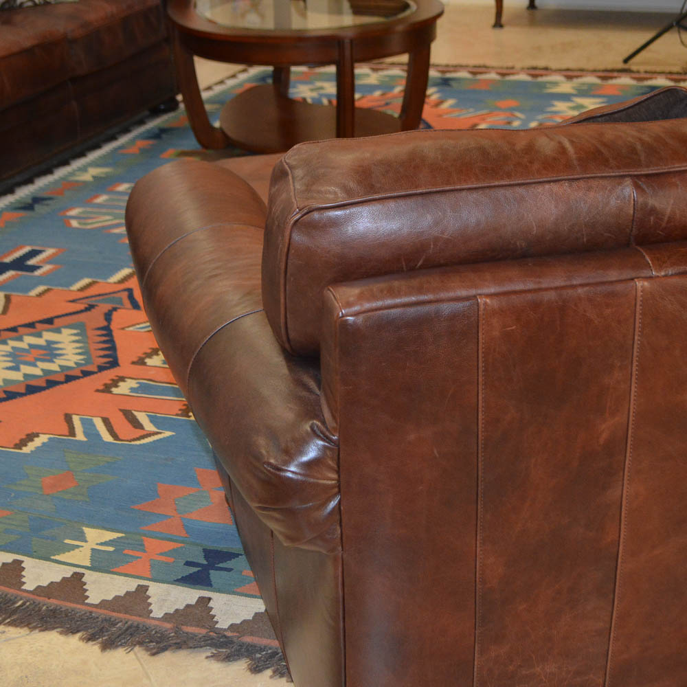 Leather Chair and Ottoman by Haverty's Furniture EBTH