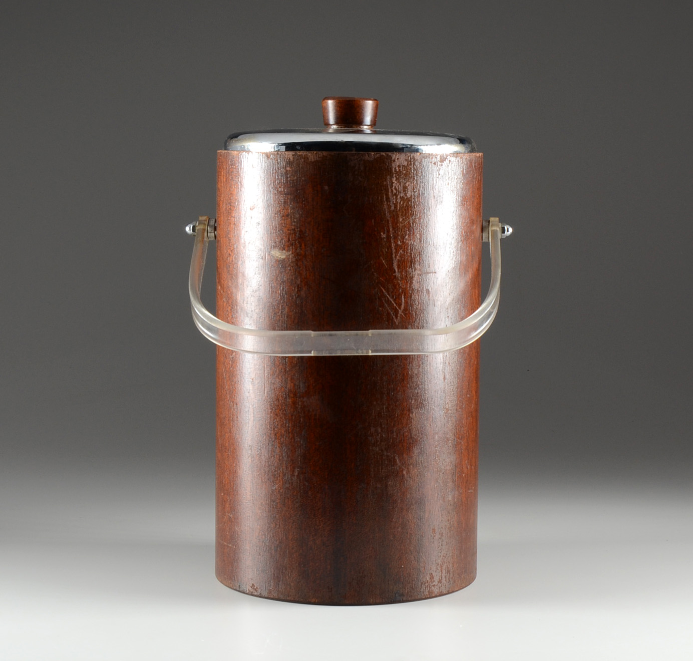 MidCentury Wooden Ice Bucket EBTH