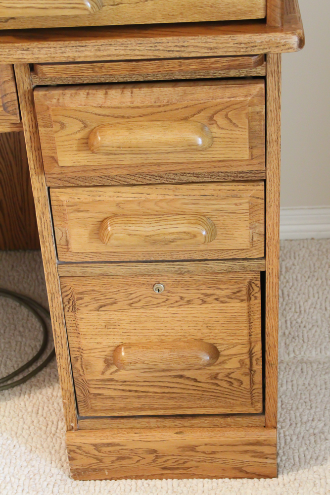 Late 20th Century Roll Top Desk by Eagle Craft EBTH
