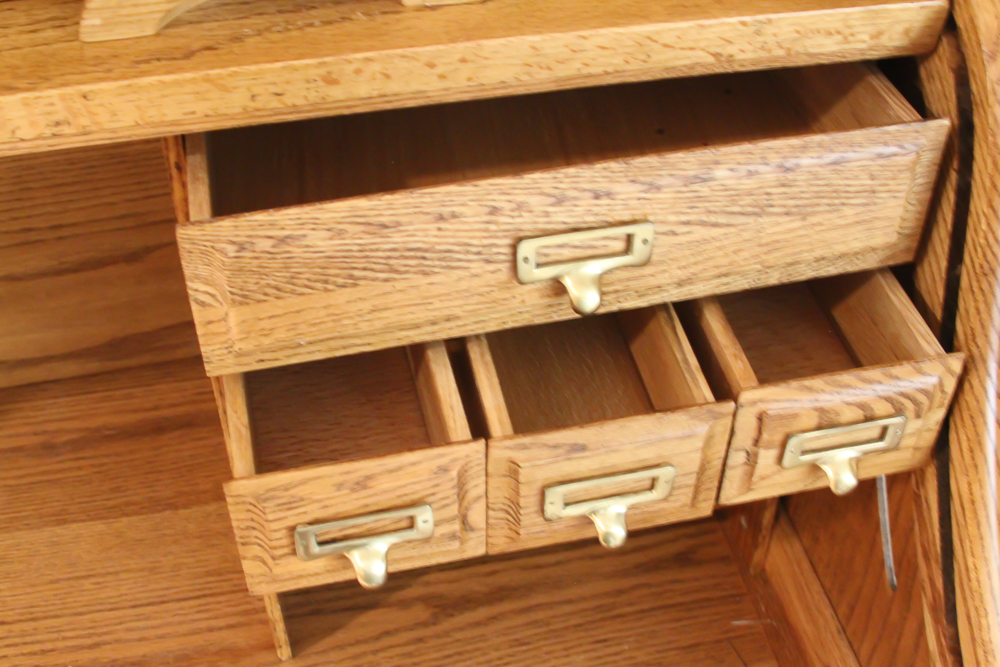 Late 20th Century Roll Top Desk by Eagle Craft EBTH