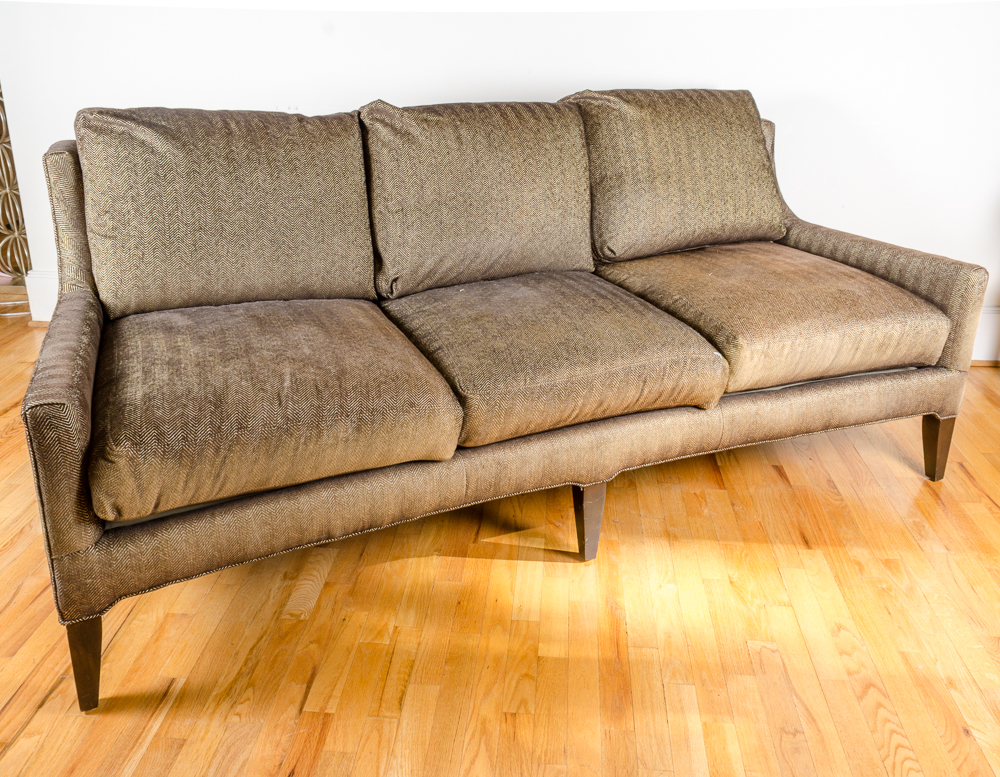 Bronze Patterned Upholstered Sofa EBTH