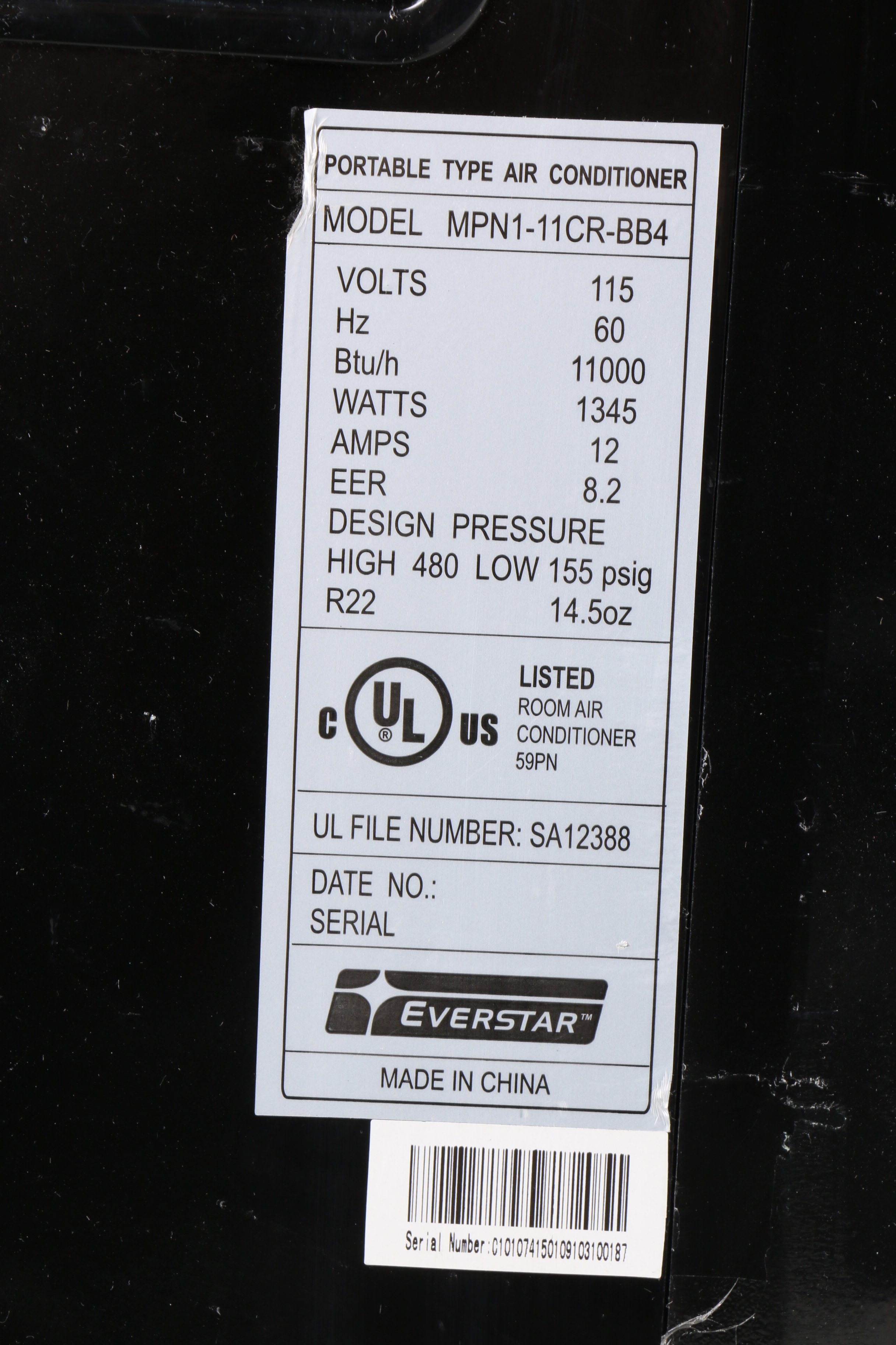 Everstar Portable Air Conditioner EBTH