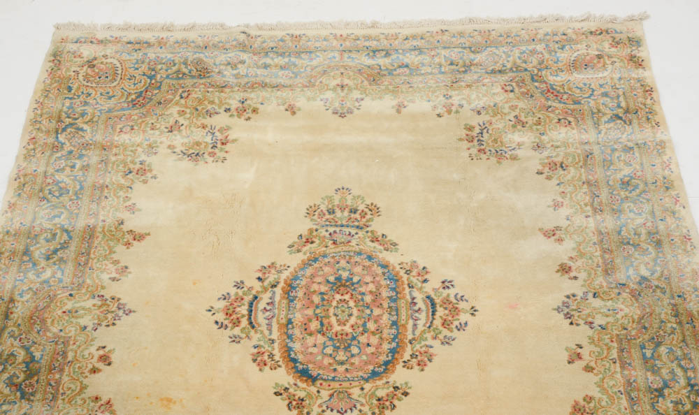 Hand Woven Iranian Kirman Style Area Rug EBTH