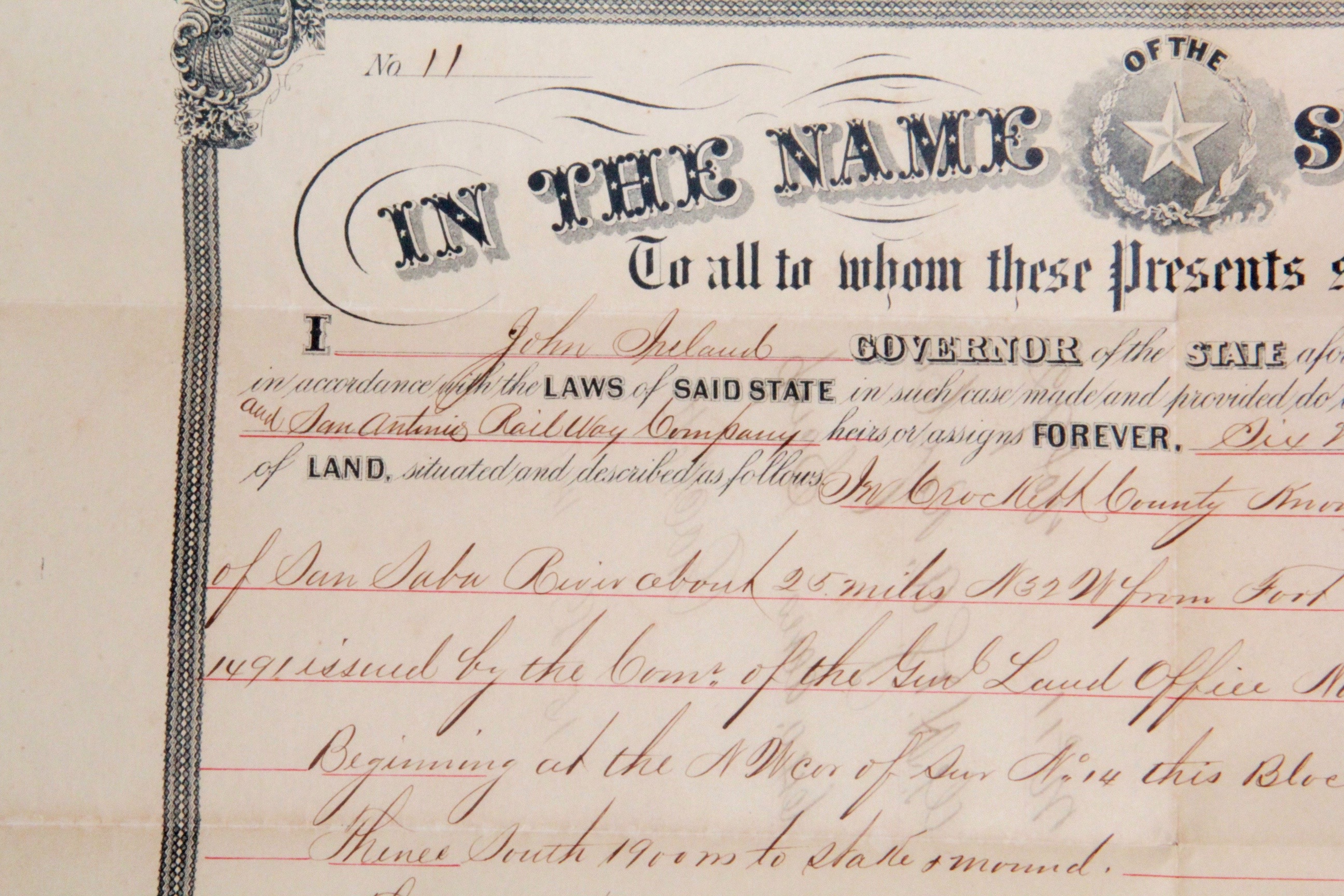 Collection of Texas Land Grants from Mid to Late 1800s EBTH