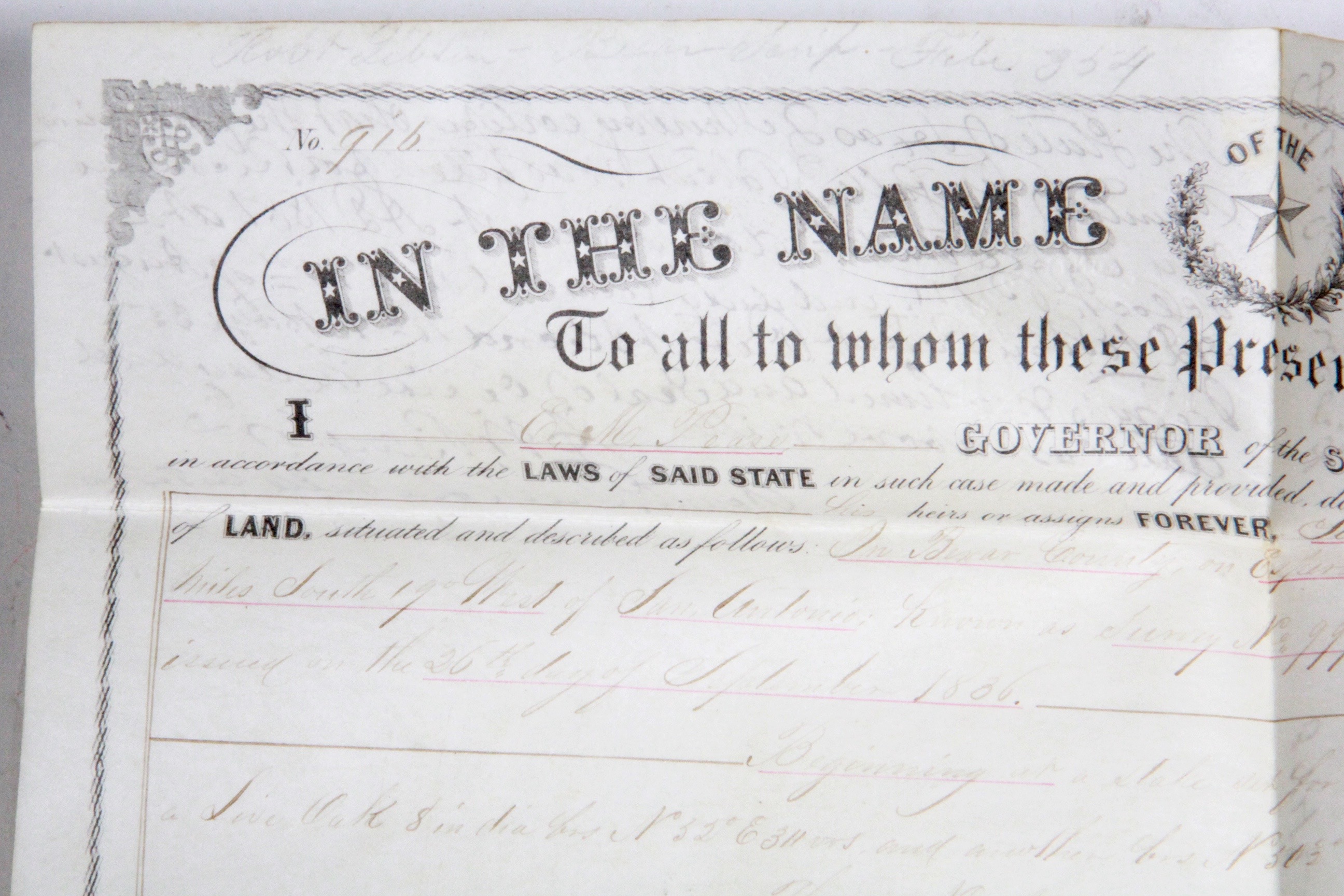 Collection of Texas Land Grants from Mid to Late 1800s EBTH