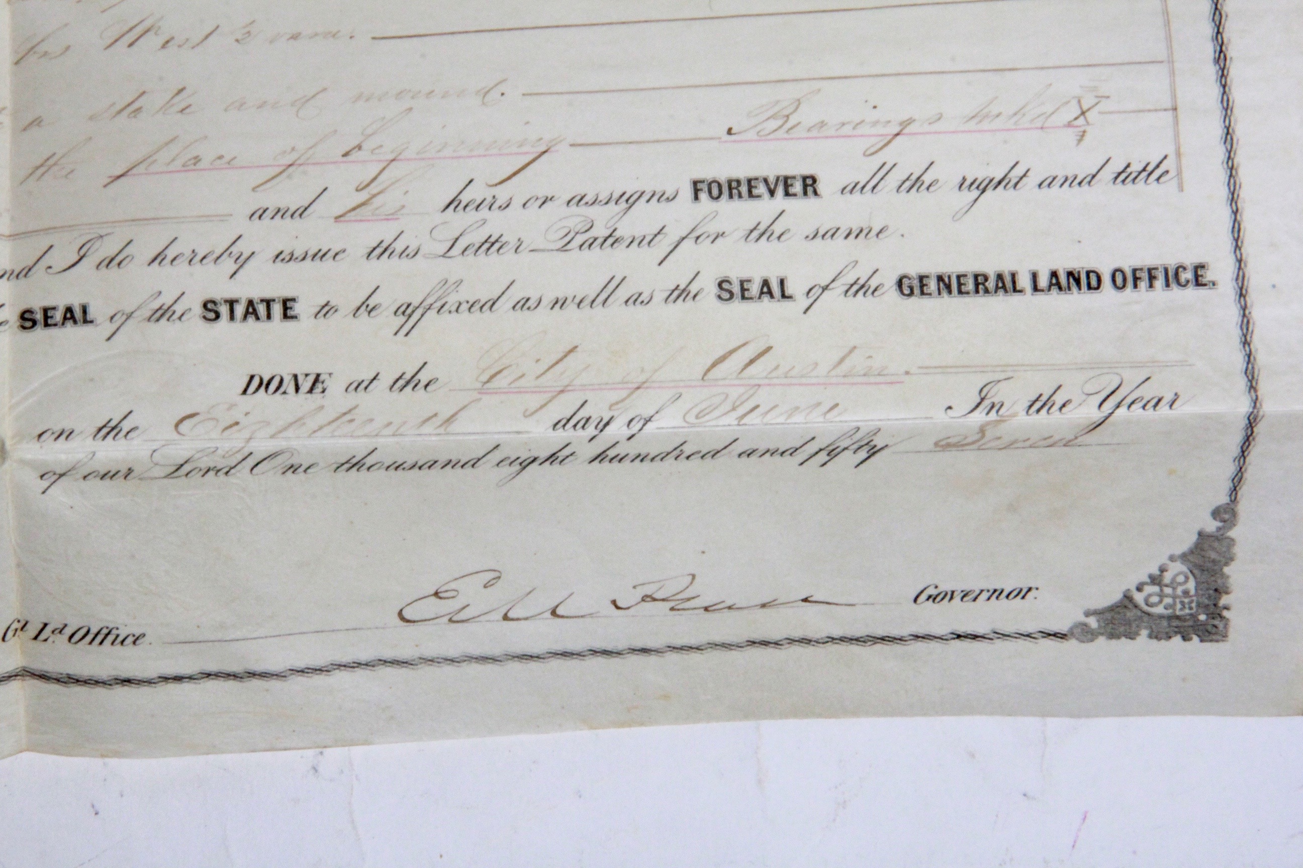 Collection of Texas Land Grants from Mid to Late 1800s EBTH