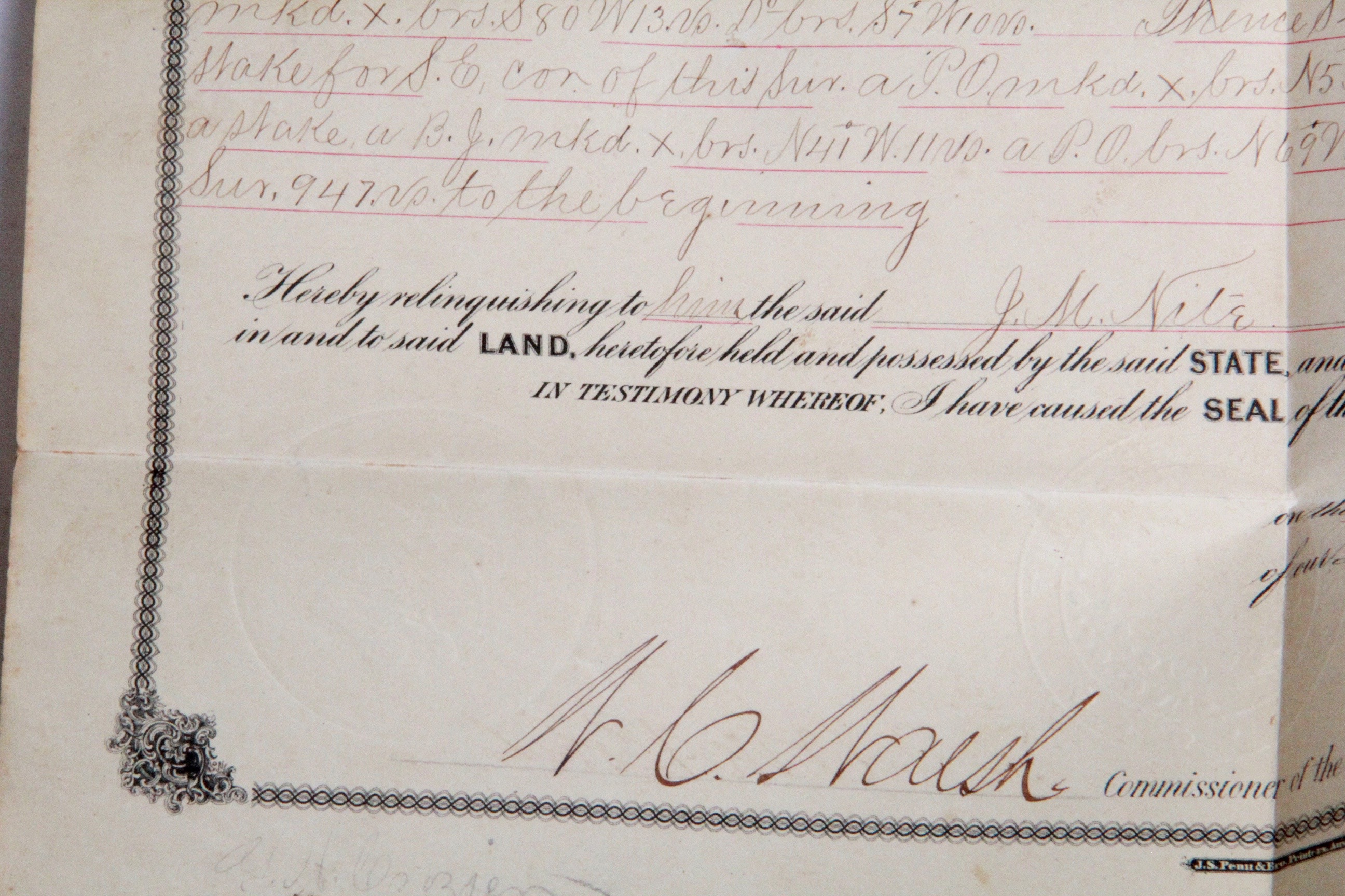 Collection of Texas Land Grants from Mid to Late 1800s EBTH