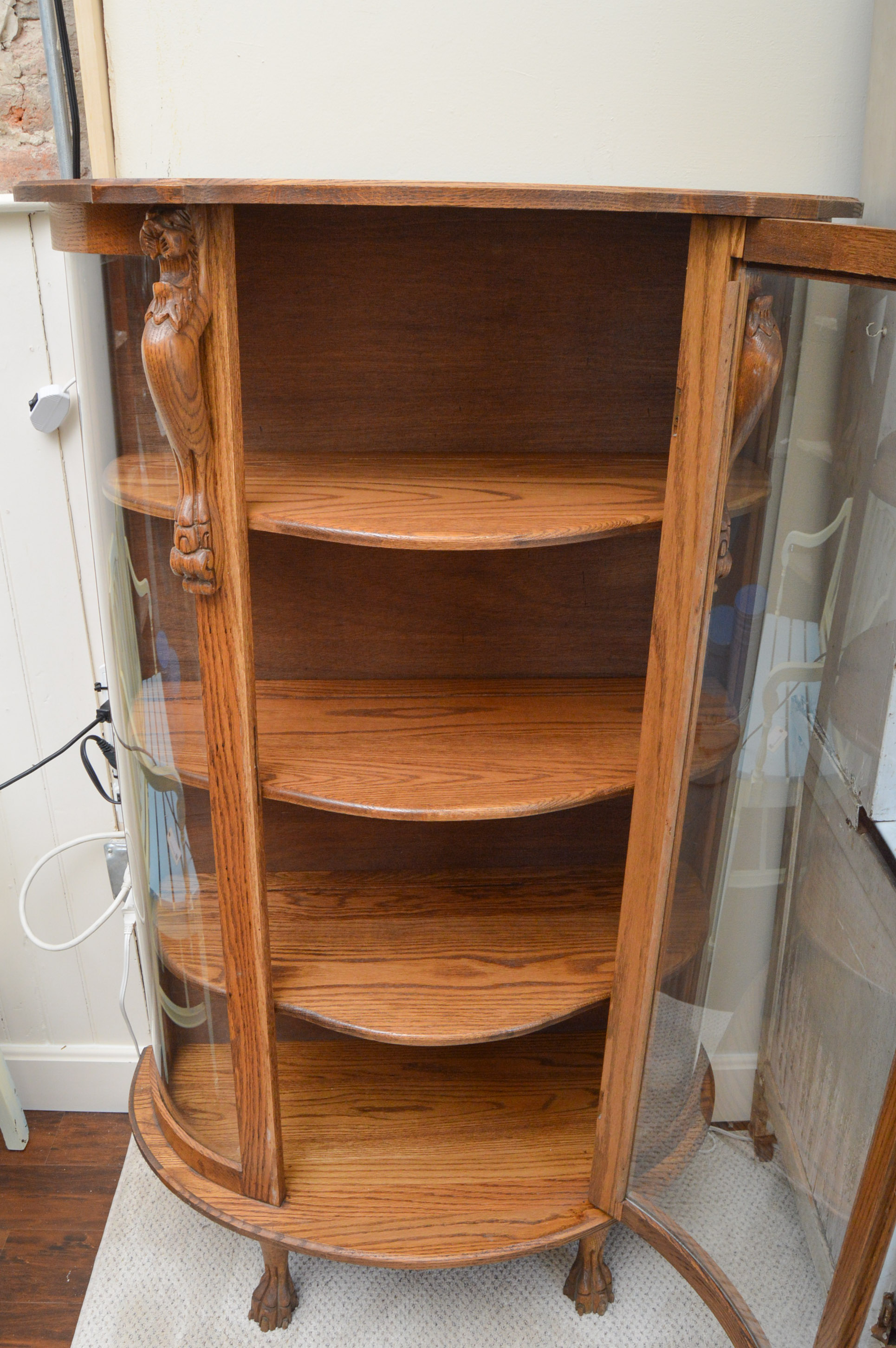 Vintage Oak Curio EBTH