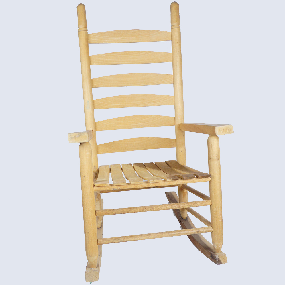 Unfinished Hardwood Rocking Chair EBTH