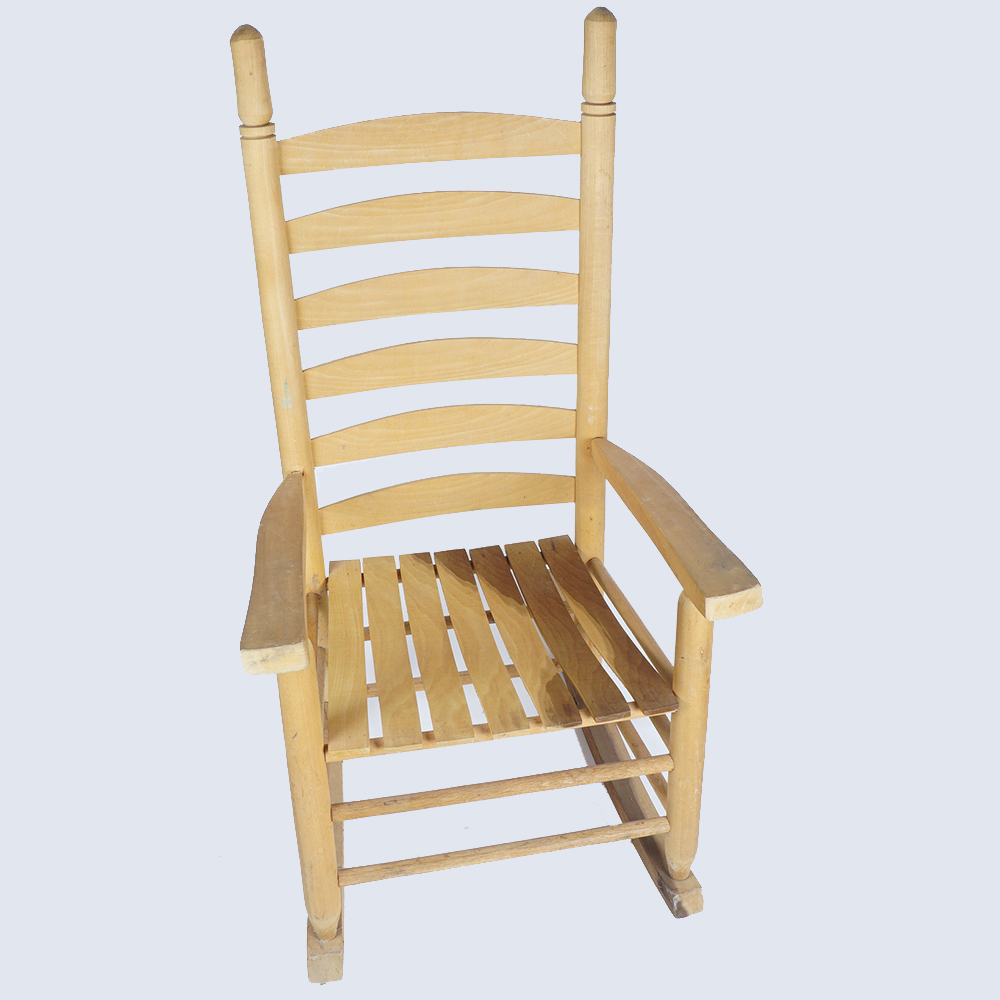 Unfinished Hardwood Rocking Chair EBTH