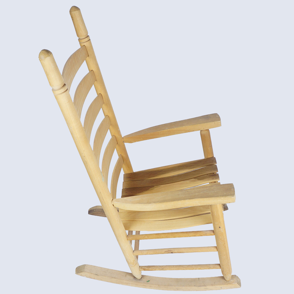 Unfinished Hardwood Rocking Chair EBTH