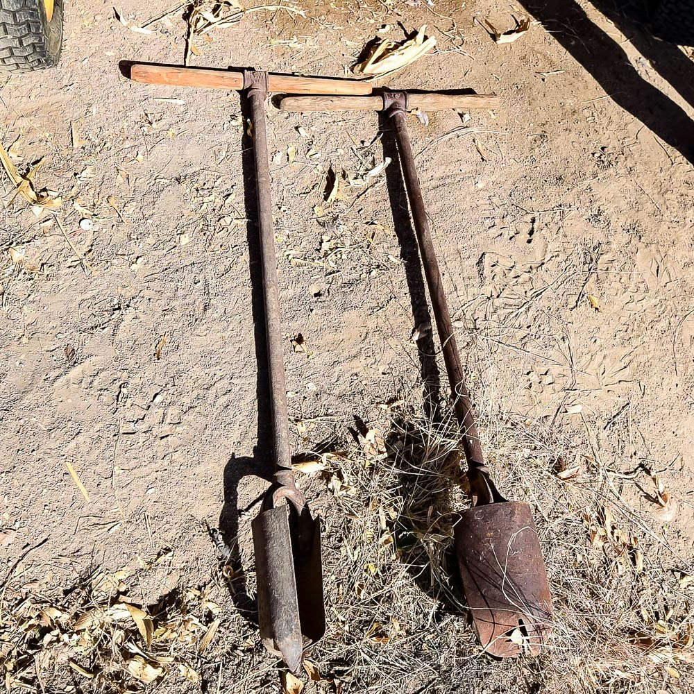 Pair Of Antique Post Hole Diggers EBTH pair-of-antique-post-hole-diggers-ebth